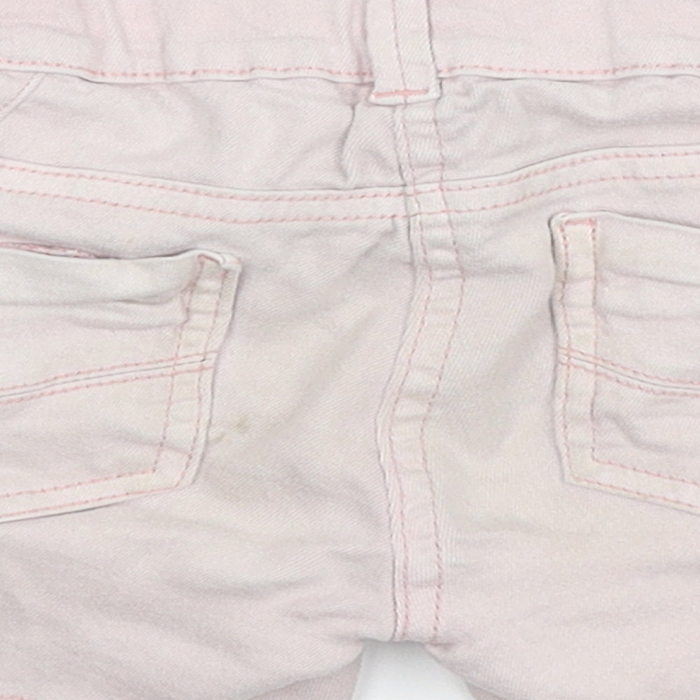 TU Girls Pink Floral Denim Mom Shorts Size 7 Years - Jean shorts, floral