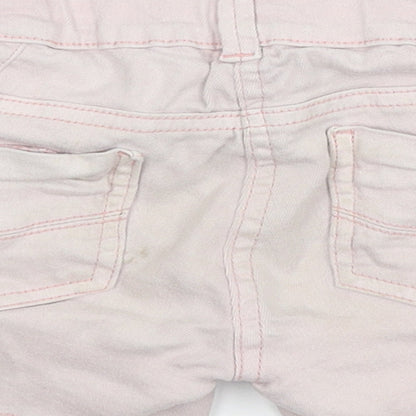 TU Girls Pink Floral Denim Mom Shorts Size 7 Years - Jean shorts, floral