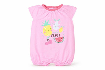 Front view of Primark girls’ pink coverall one-piece, size 0-3, months