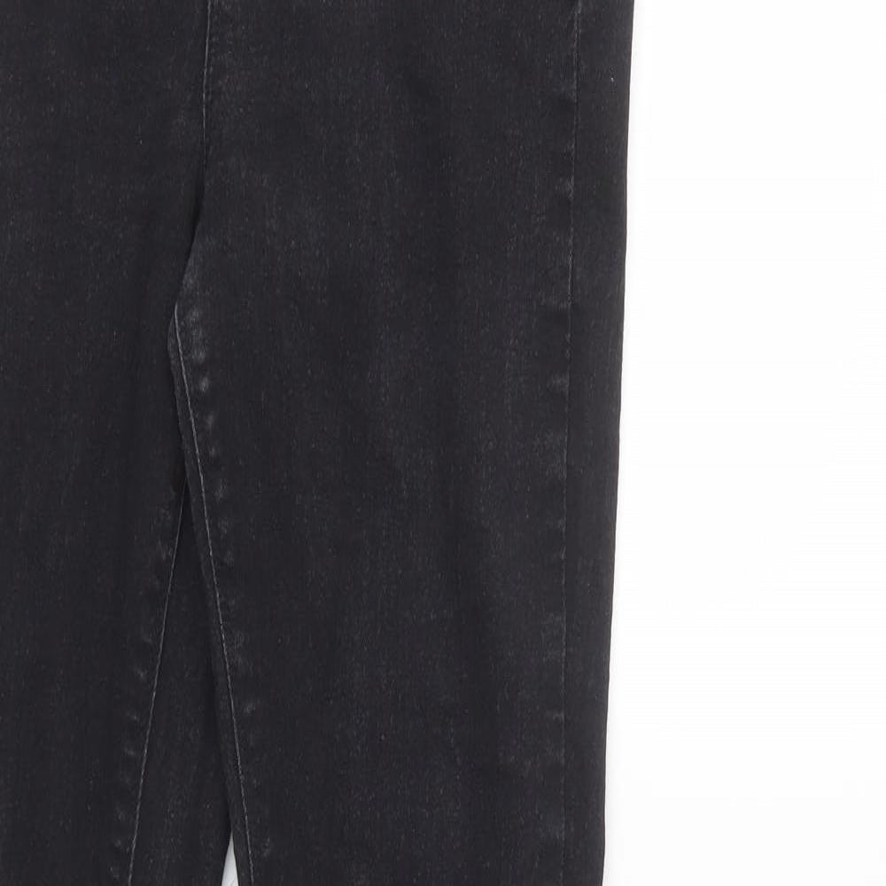 In the Style Womens Black  Denim Tapered Jeans Size 12 L31 in - elastic waist