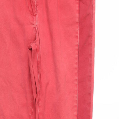 Womens UK Size 12 Papaya Regular Fit Straight Red Jeans