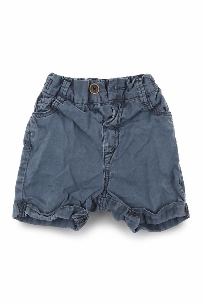Front view of Nutmeg boys’ blue cropped jeans, size 12-18, months - shorts