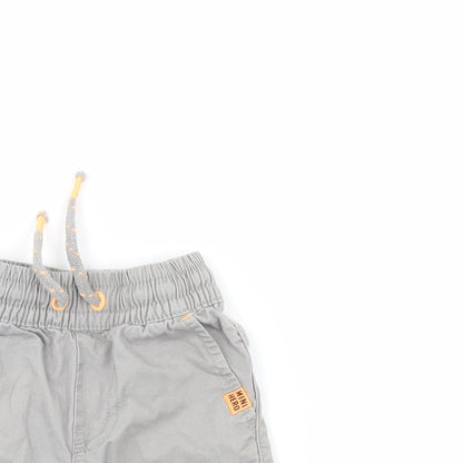 F&F Boys Grey   Cargo Trousers Size 12-18 Months