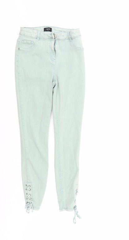/denim Womens Green  Denim Tapered Jeans Size 12 L25 in - Elastic Waist