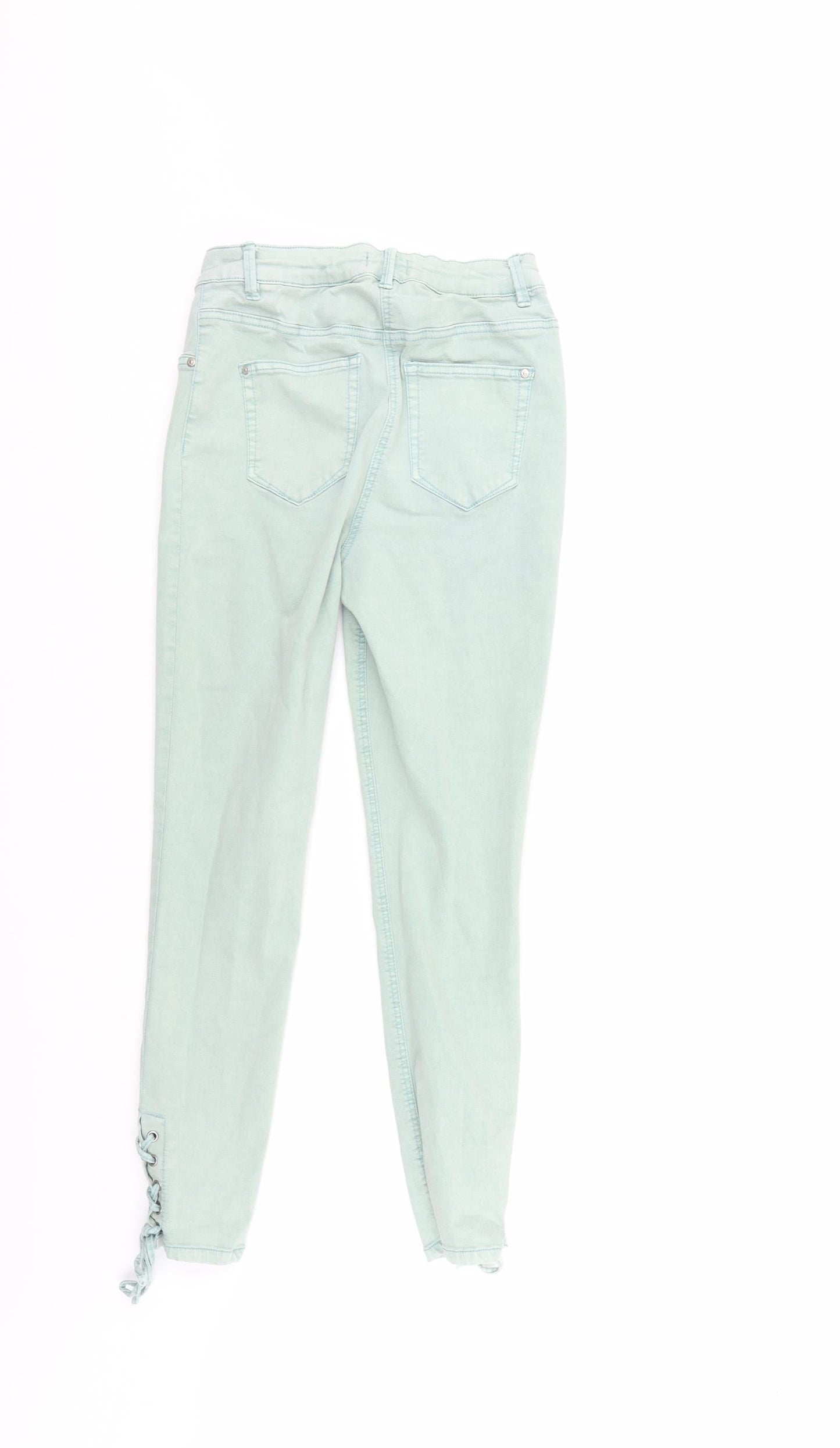 /denim Womens Green  Denim Tapered Jeans Size 12 L25 in - Elastic Waist