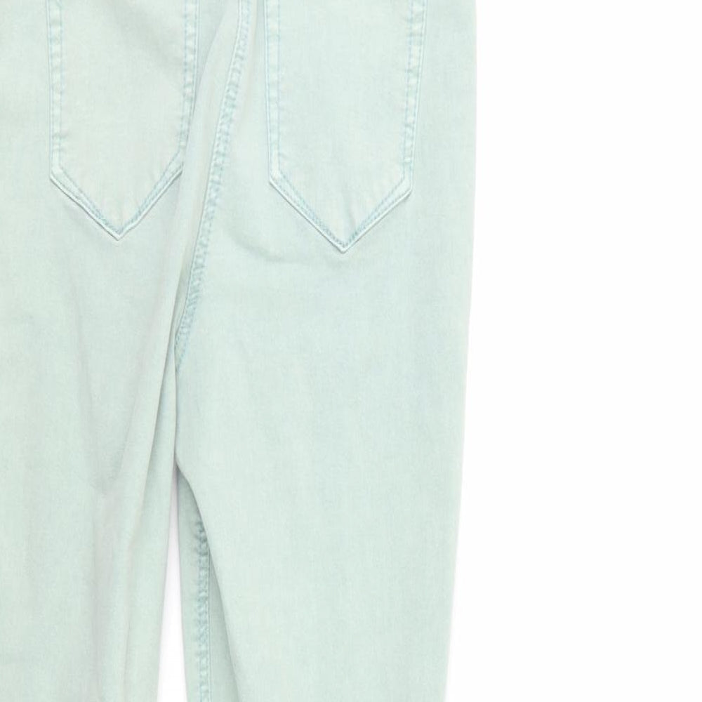 /denim Womens Green  Denim Tapered Jeans Size 12 L25 in - Elastic Waist