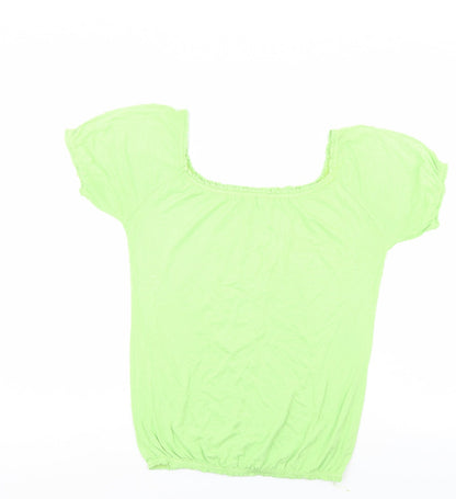 Womens UK Size  Preworn Green Basic Blouse