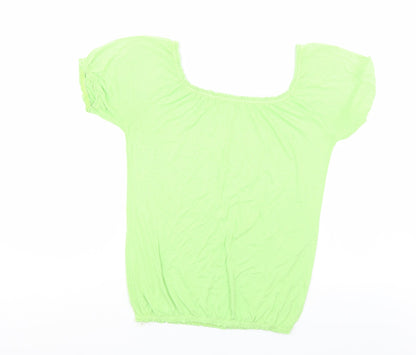 Womens UK Size  Preworn Green Basic Blouse
