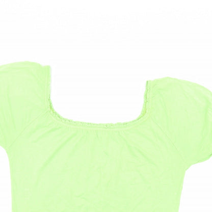 Womens UK Size  Preworn Green Basic Blouse