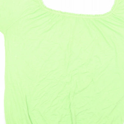 Womens UK Size  Preworn Green Basic Blouse