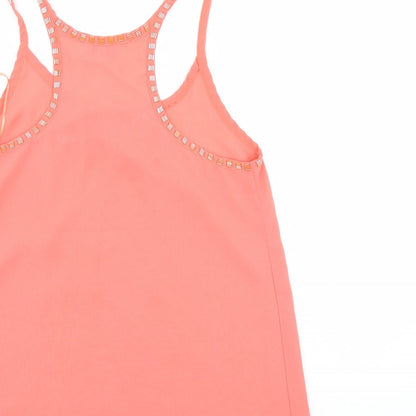 Womens UK Size 10 Be beau Pink Basic Blouse
