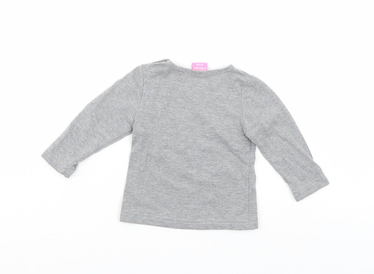 Cutey Couture Girls Grey   Pullover Jumper Size 6-9 Months