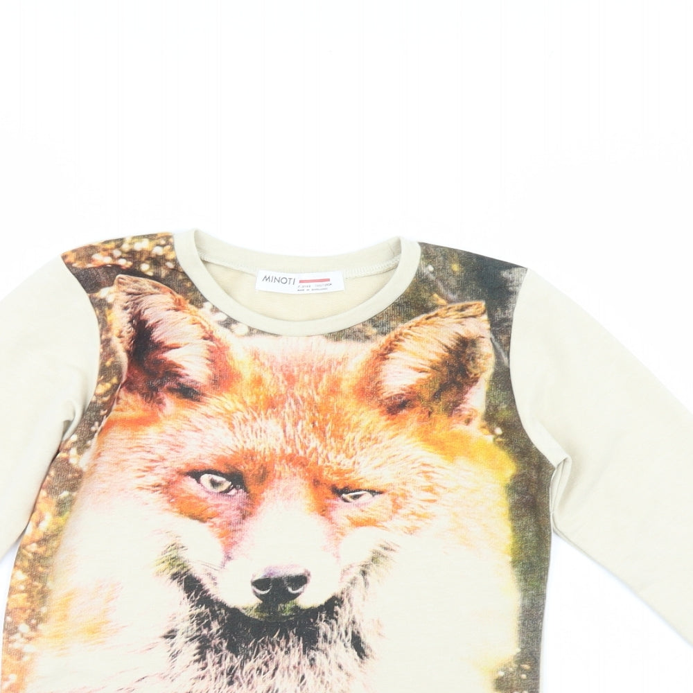 Minoti Girls Multicoloured Animal Print  Pullover Sweatshirt Size 7-8 Years