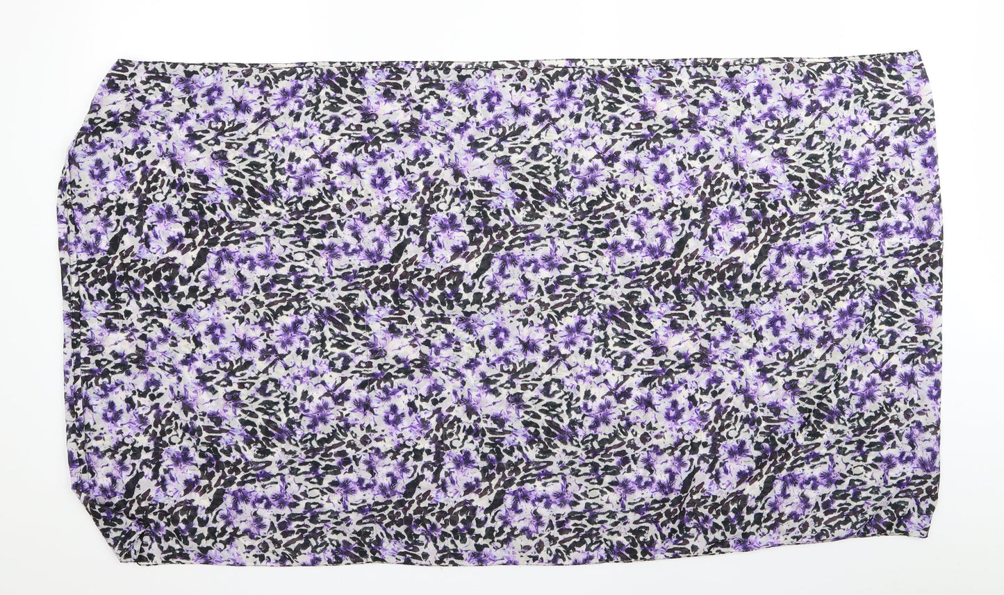 Preworn Unisex Purple Animal Print   Scarf