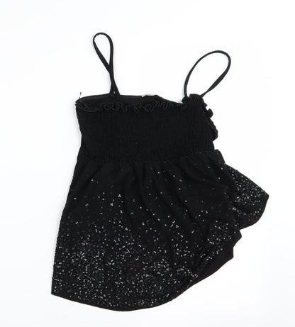 Womens UK Size 12 Preworn Black Basic Blouse
