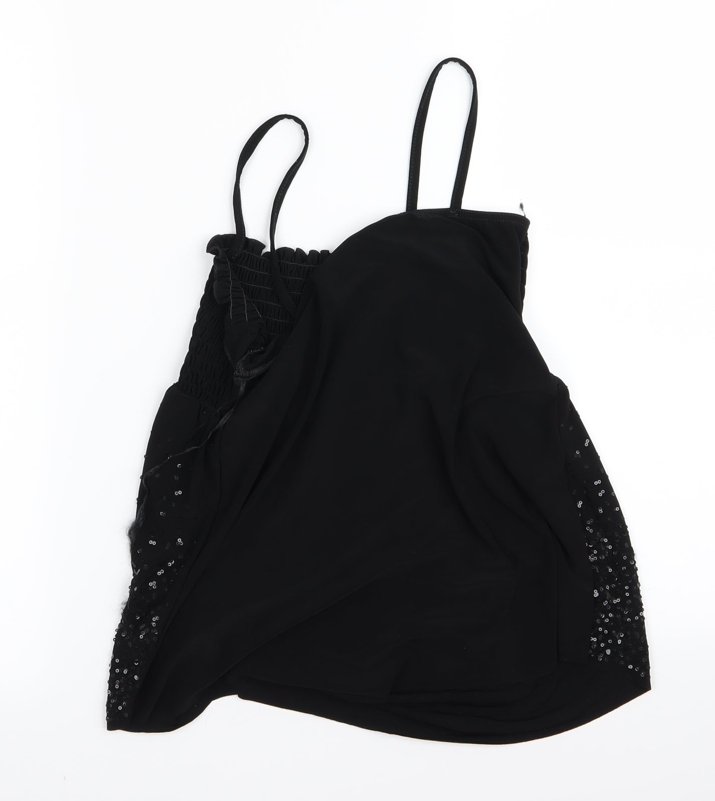 Womens UK Size 12 Preworn Black Basic Blouse