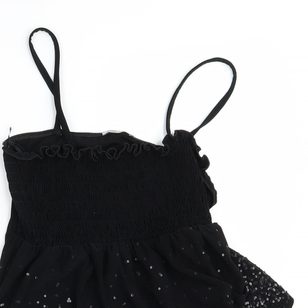 Womens UK Size 12 Preworn Black Basic Blouse