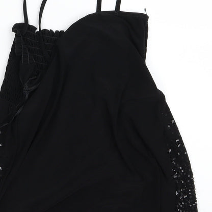 Womens UK Size 12 Preworn Black Basic Blouse