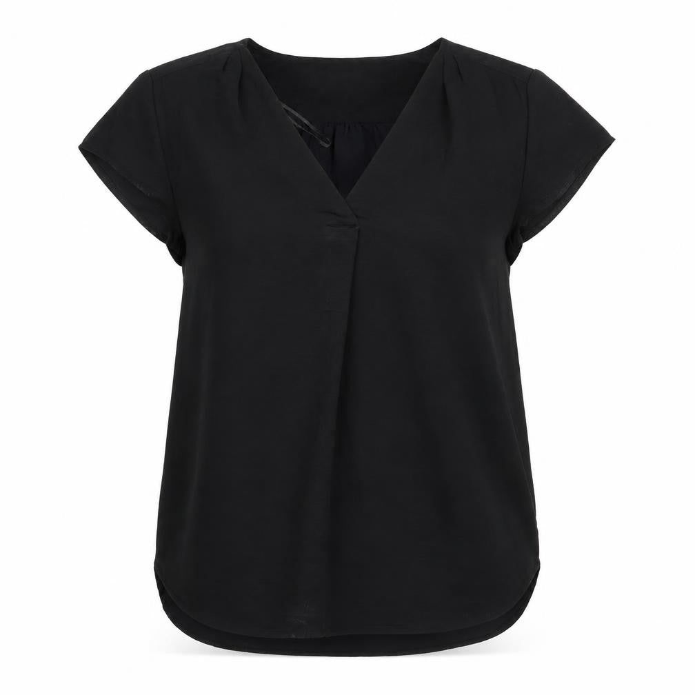 Womens UK Size 4 H&M Black Basic T-Shirt