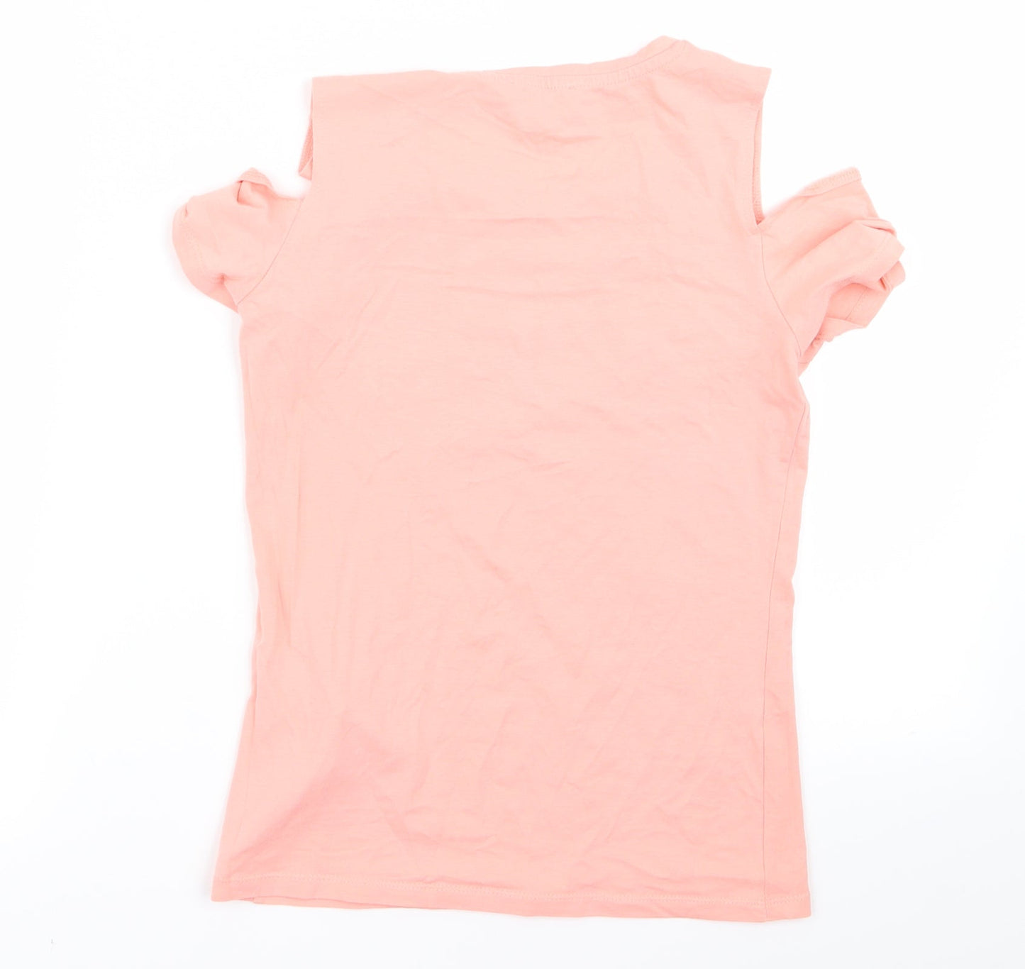 Womens UK Size S Amisu Pink Basic T-Shirt