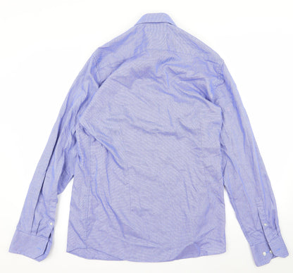 Mens UK Size L Cubus Blue  Button-Up Long Sleeve Casual Shirt