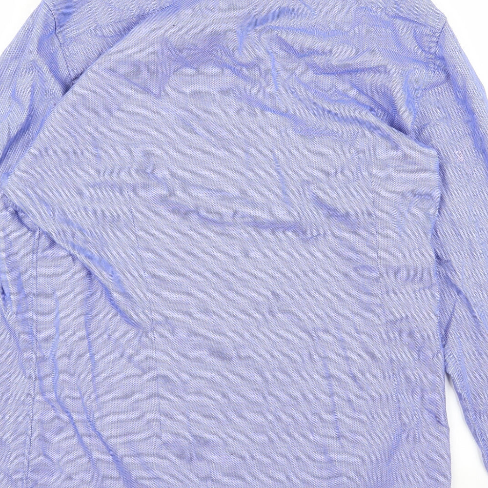 Mens UK Size L Cubus Blue  Button-Up Long Sleeve Casual Shirt