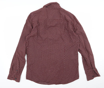 Preworn Mens Red    Button-Up Size L