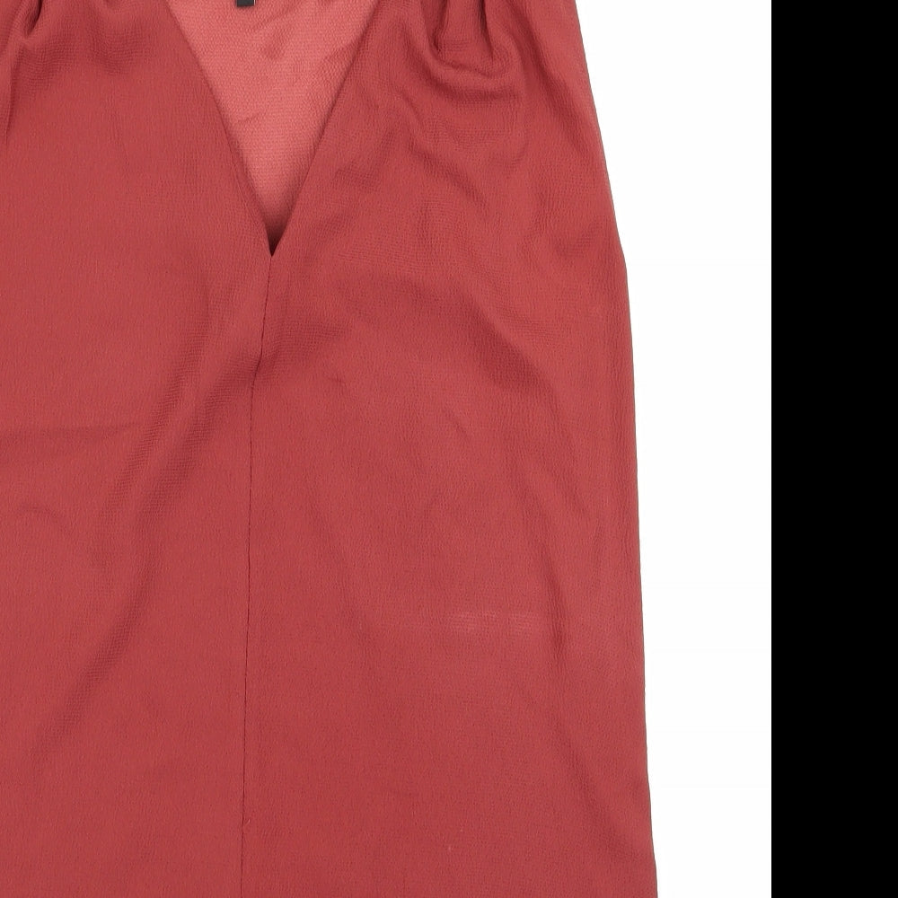 Womens UK Size 10 NEXT Orange Basic Tank