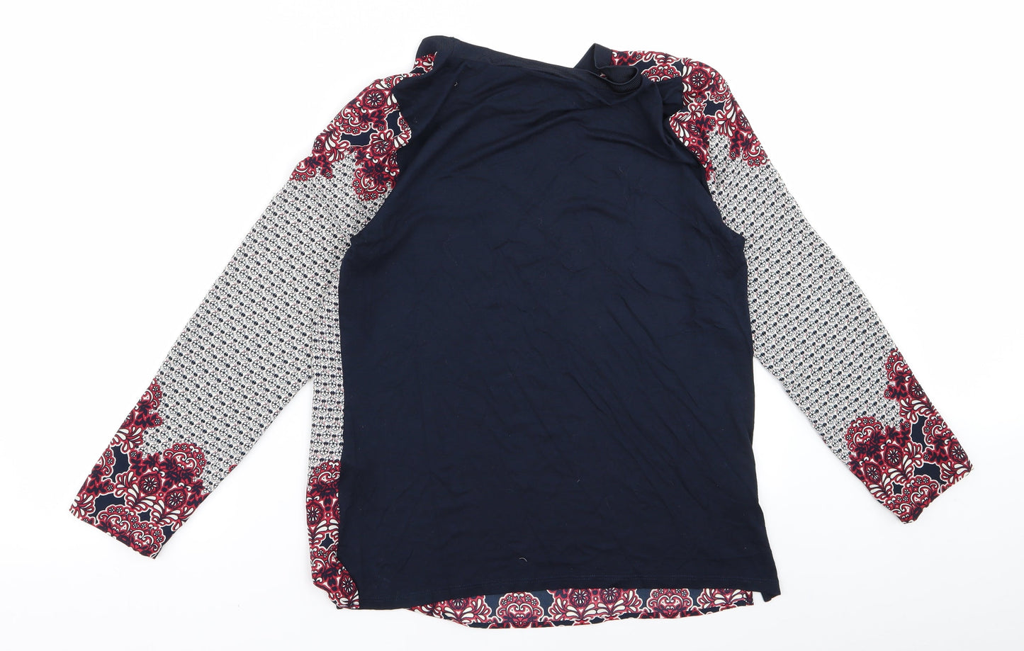 m&s Womens Blue Paisley  Basic T-Shirt Size 12