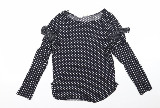 Womens UK Size XS H&M Blue Basic Blouse