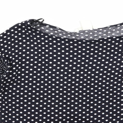 Womens UK Size XS H&M Blue Basic Blouse