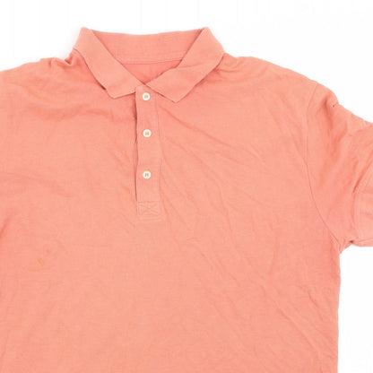 H&M Mens Pink    Polo Size M