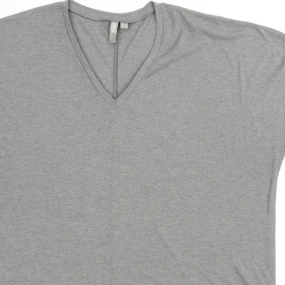 Womens UK Size 18 ASOS Grey Basic Blouse