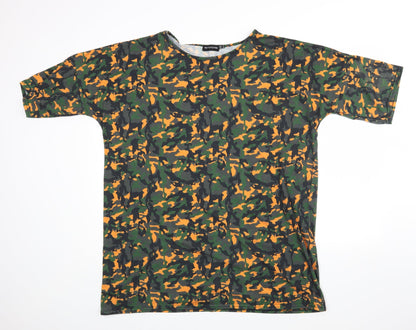 Womens UK Size 12 PRETTYLITTLETHING Green Basic Blouse