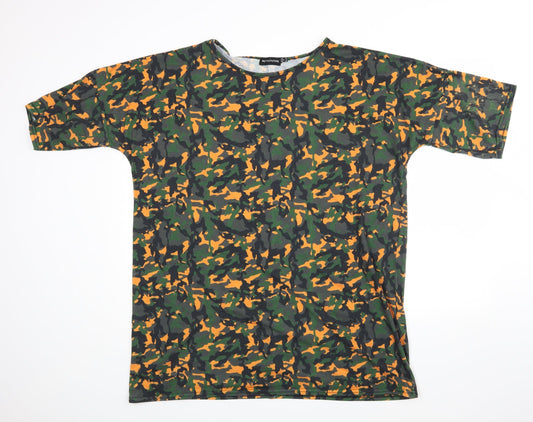 Womens UK Size 12 PRETTYLITTLETHING Green Basic Blouse