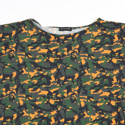 Womens UK Size 12 PRETTYLITTLETHING Green Basic Blouse