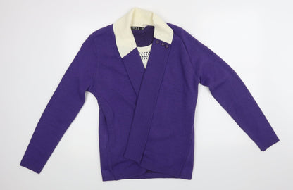 Envy Womens Purple   Cardigan Jumper Size S