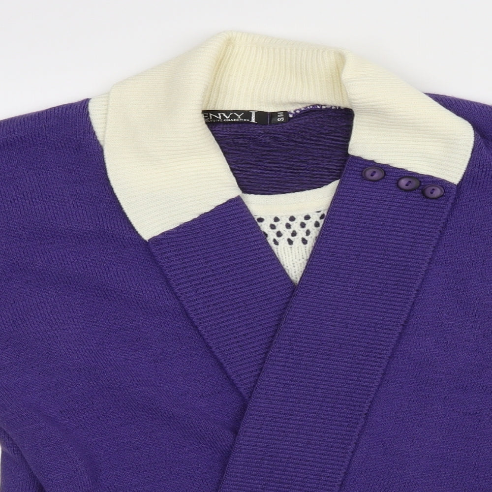 Envy Womens Purple   Cardigan Jumper Size S