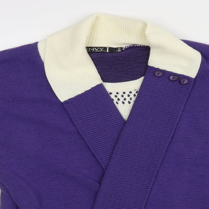 Envy Womens Purple   Cardigan Jumper Size S