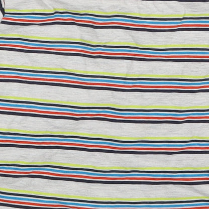 Preworn Baby Grey Striped  Basic T-Shirt Size 18-24 Months