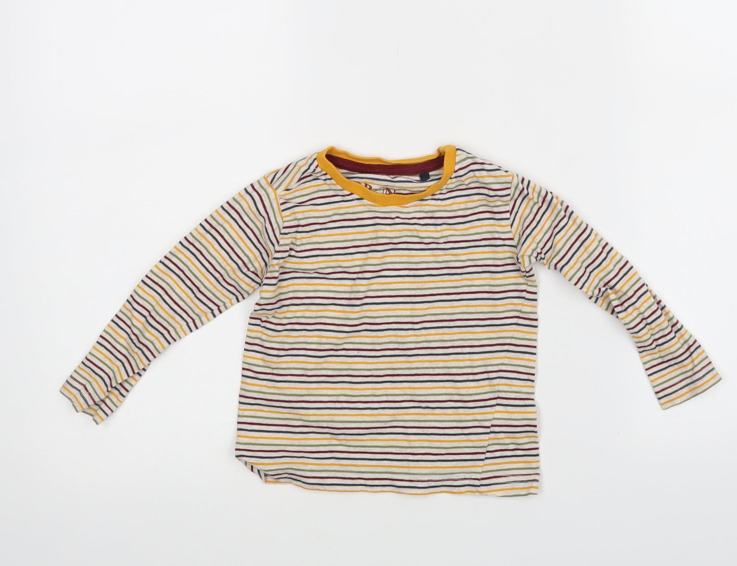 Urban Rascals Baby Beige Striped Rayon Basic T-Shirt Size 9-12 Months