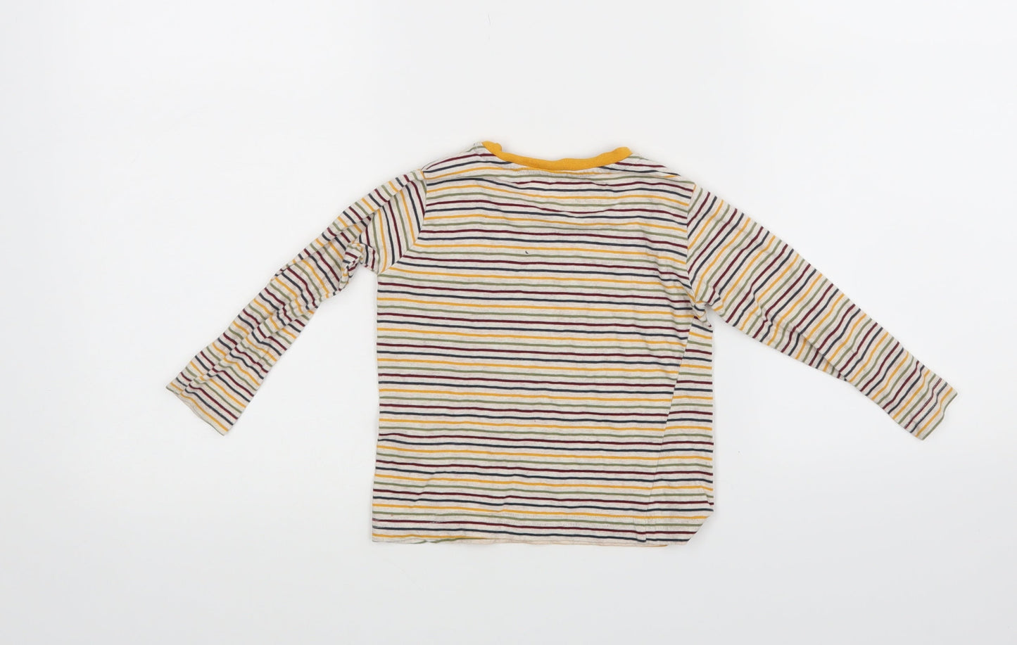 Urban Rascals Baby Beige Striped Rayon Basic T-Shirt Size 9-12 Months