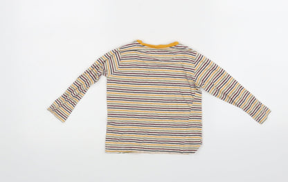 Urban Rascals Baby Beige Striped Rayon Basic T-Shirt Size 9-12 Months