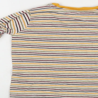 Urban Rascals Baby Beige Striped Rayon Basic T-Shirt Size 9-12 Months