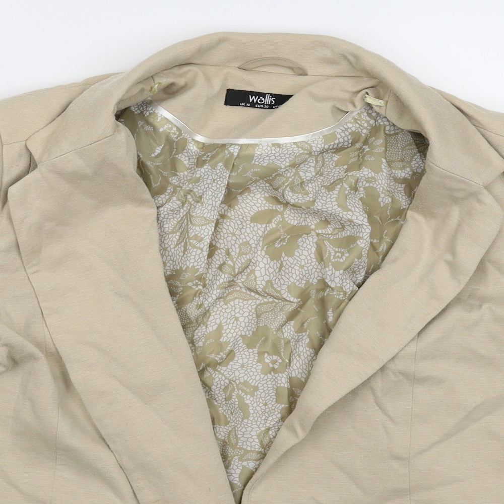 Wallis Womens Beige   Jacket Blazer Size 10