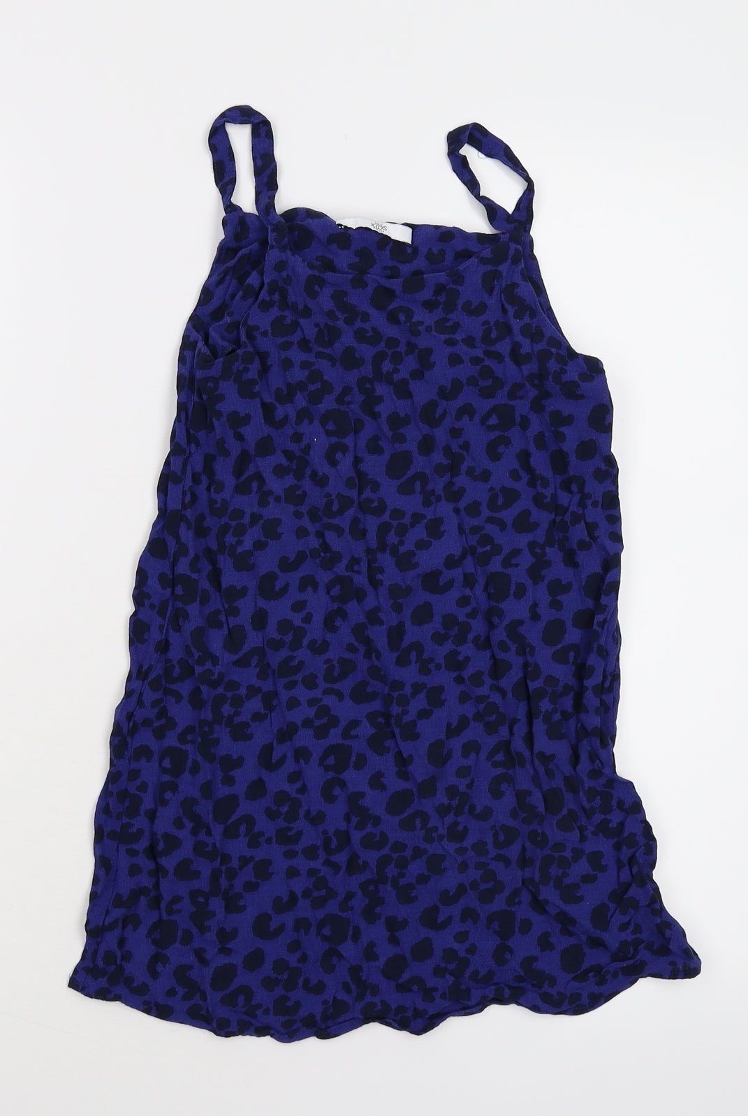 M&S Girls Black Animal Print  Kaftan  Size 7-8 Years