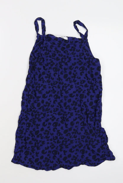 M&S Girls Black Animal Print  Kaftan  Size 7-8 Years