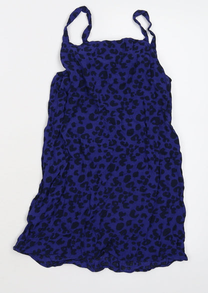 M&S Girls Black Animal Print  Kaftan  Size 7-8 Years