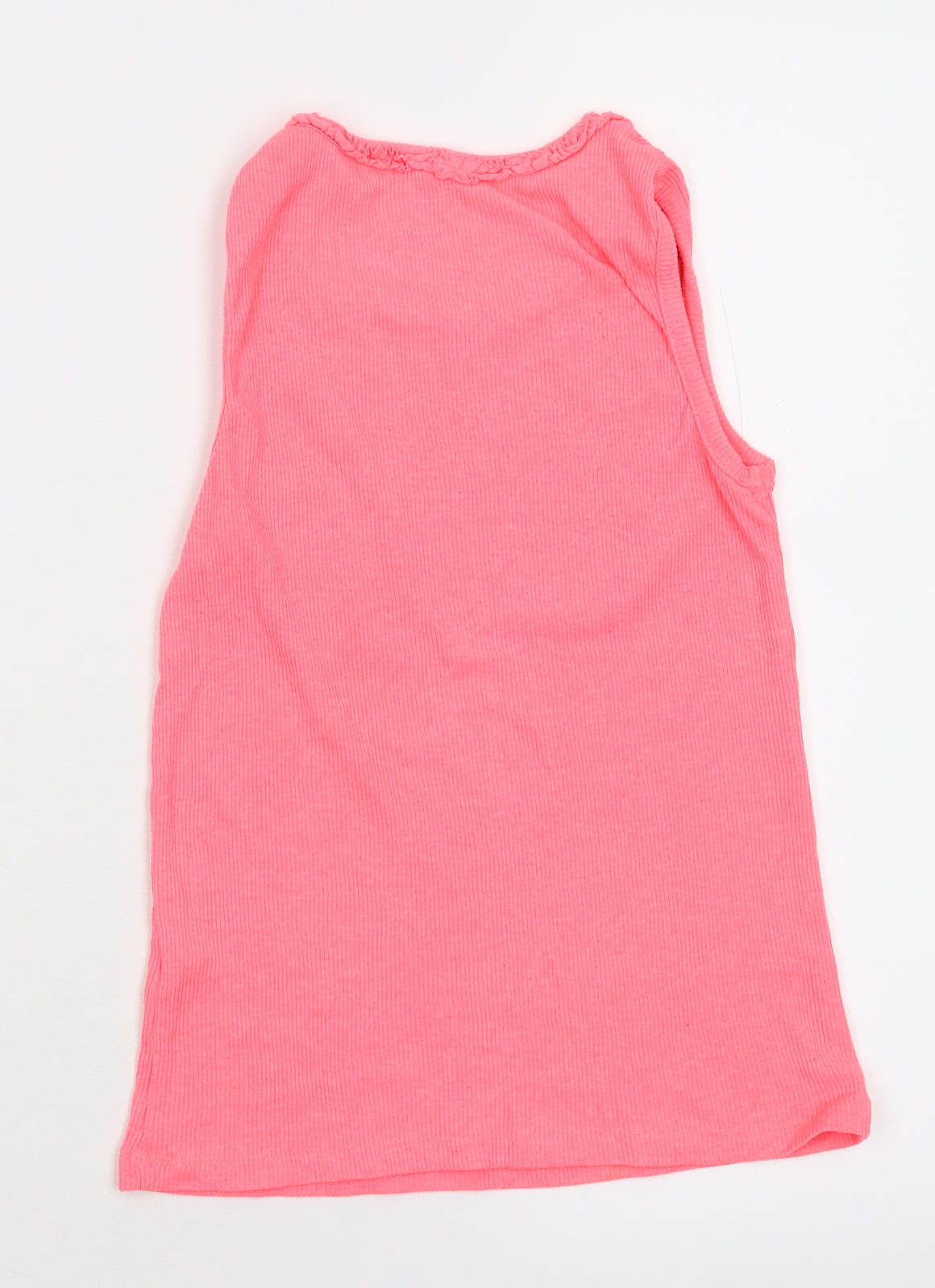 Back view of George girls’ pink basic tank, size 10-11, years