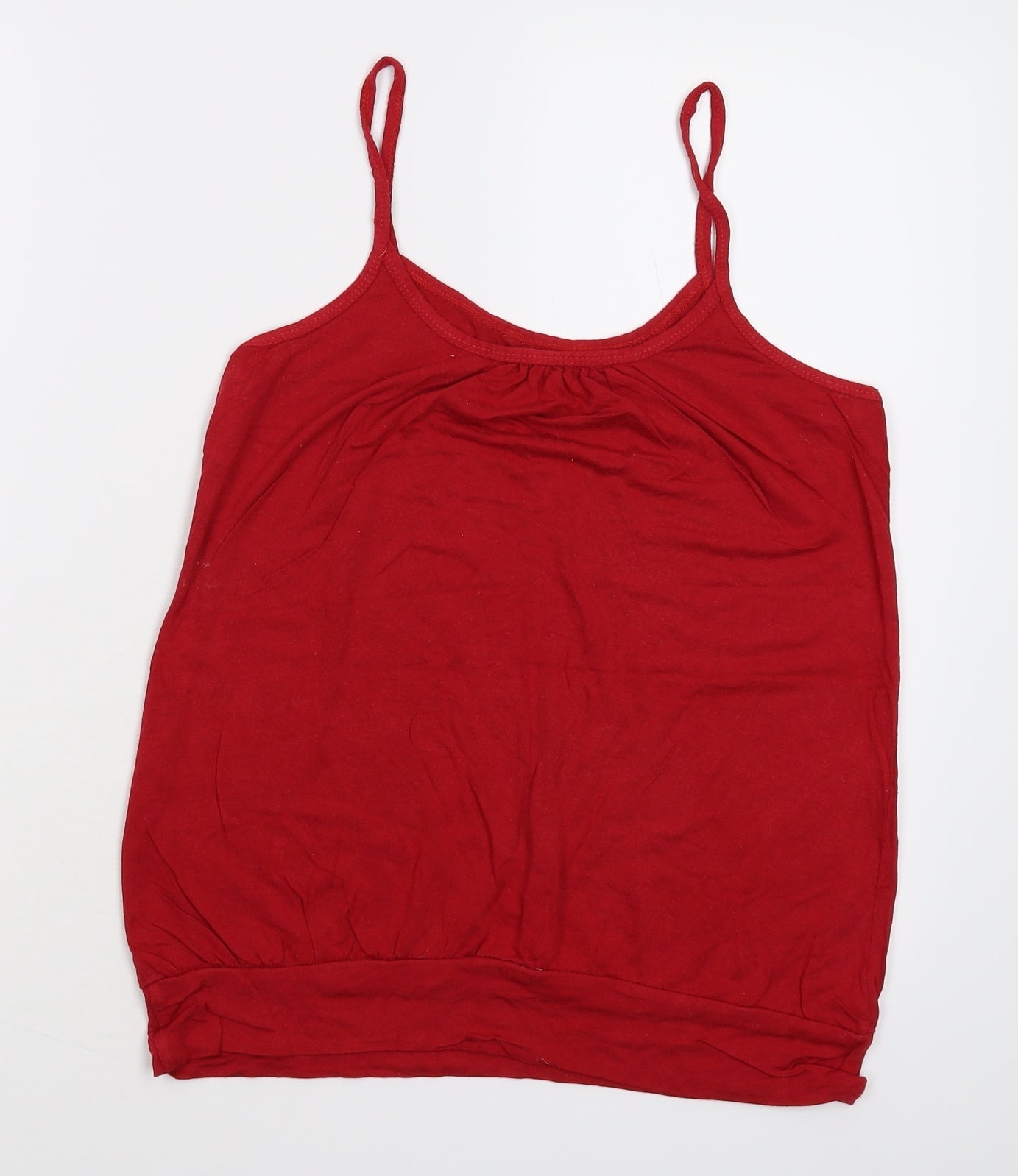 Womens UK Size M Preworn Red Basic Tank